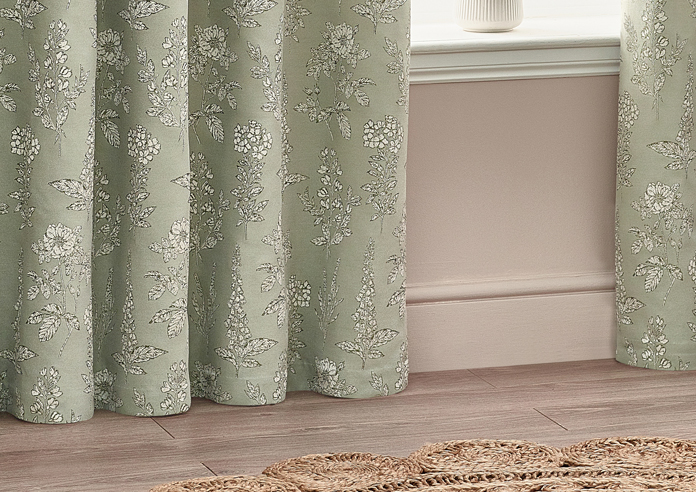 Sophia Eyelet, Sage - Ready Made Curtains - Image 6